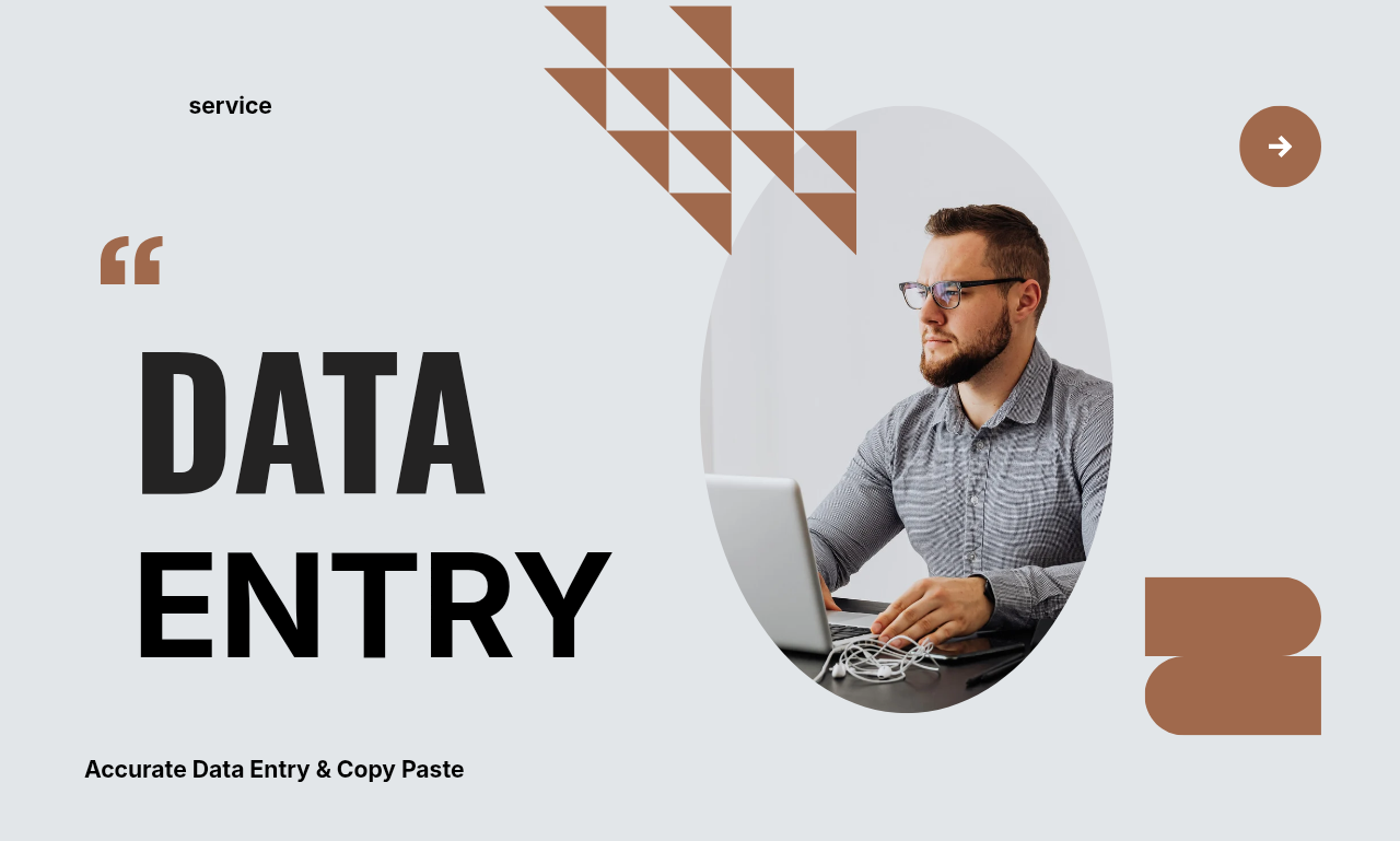 Data entry copy paste Typing